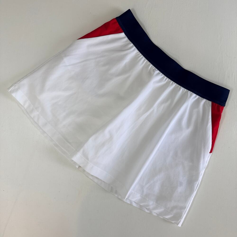 DSG Youth Girls Size 14 Athletic Tennis Golf Skort White Navy Red Americana